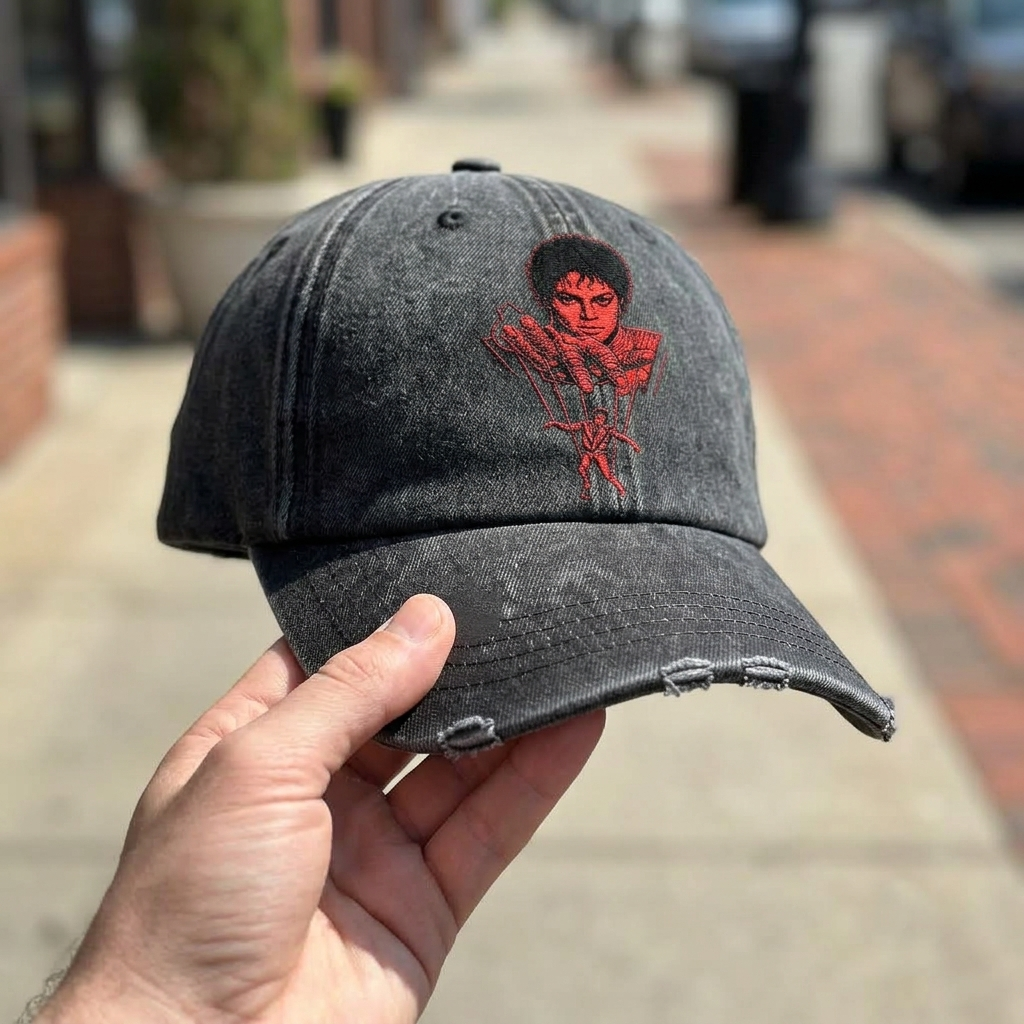 MJA Red Stage Puppet Denim Cap