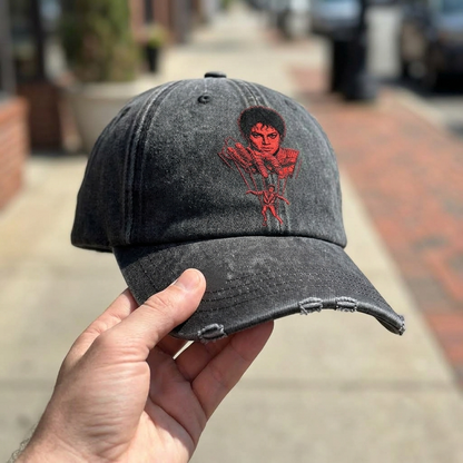 MJA Red Stage Puppet Denim Cap