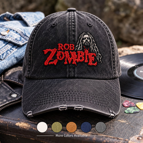 RZO Red Logo Portrait Denim Cap