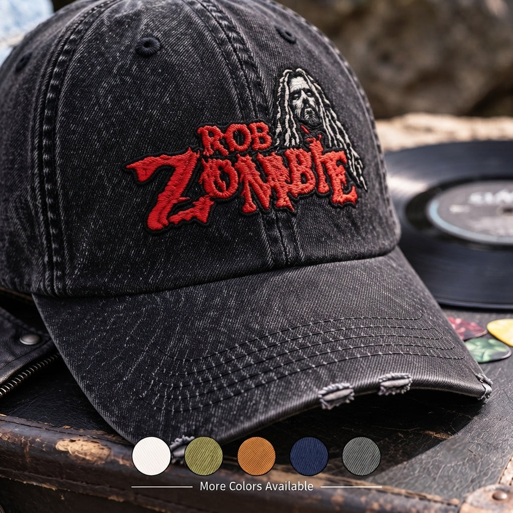RZO Red Logo Portrait Denim Cap