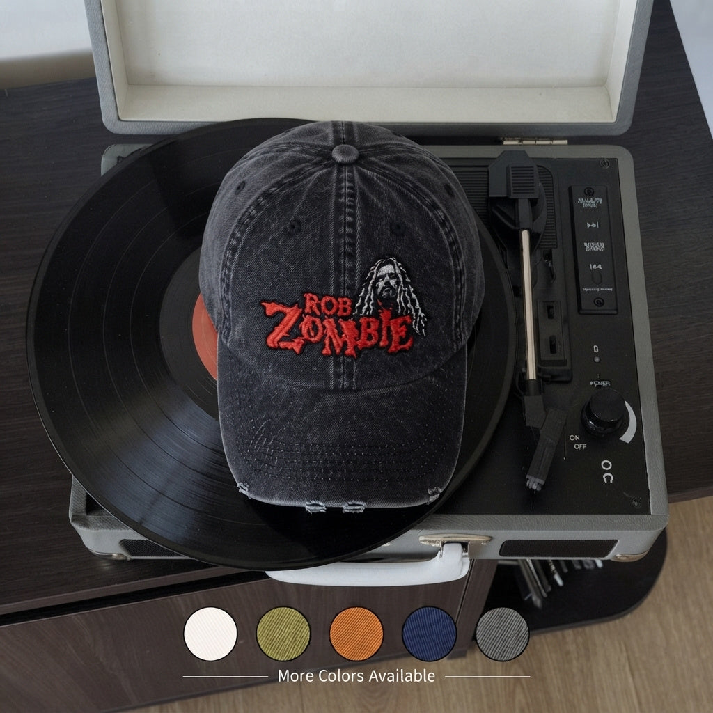 RZO Red Logo Portrait Denim Cap