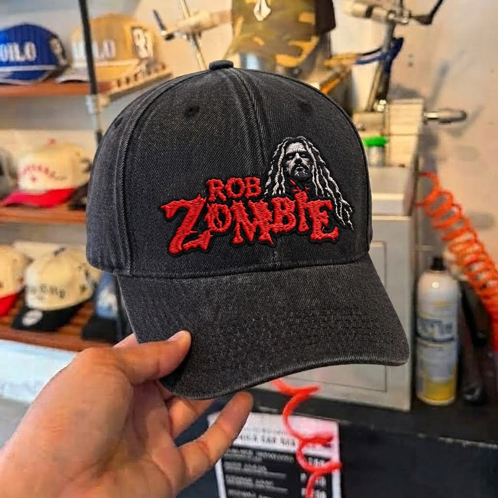 RZO Red Logo Portrait Denim Cap