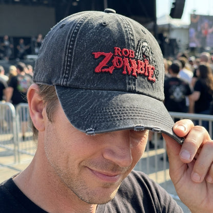 RZO Red Logo Portrait Denim Cap